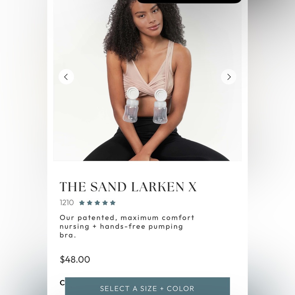 Larken X Bras (2) Medium - breastfeeding pumping top bra